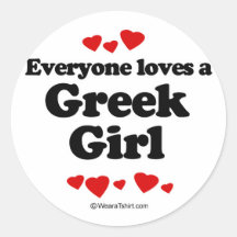 Everyone loves a Greek girl Sticker