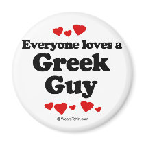Everyone loves a Greek guy magnets by humortees Everyone loves a Greek guy magnets