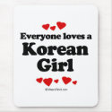 Everyone loves a Korean girl mousepads