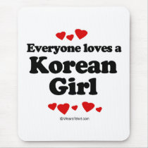 Everyone loves a Korean girl mousepads
