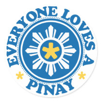 Everyone Loves a Pinay - Blue stickers