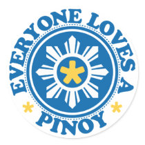 Everyone Loves a Pinoy - Blue stickers