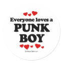 Everyone Loves a Punk Boy T-shirt stickers