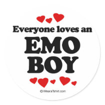 Everyone loves an Emo boy stickers by humortees Everyone loves an Emo boy stickers