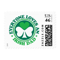 Everyone Loves an Irish Dad Postage Stamps