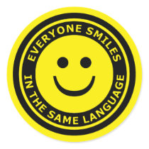 EVERYONE SMILES IN THE SAME LANGUAGE STICKERS