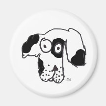 Everyone's dog patch refrigerator magnet