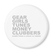 Everything A Great DJ Needs magnets by HOTDJGEAR Everything A Great DJ Needs magnets