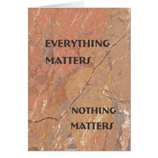Everything and Nothing card