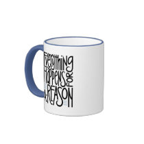 Everything Happens black Mug by floatinglemonstype Everything Happens black Mug