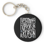 Everything Happens white Keychain