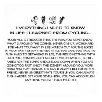 EVERYTHING I LEARNED-CYCLE posters by briddel EVERYTHING I LEARNED-CYCLE posters