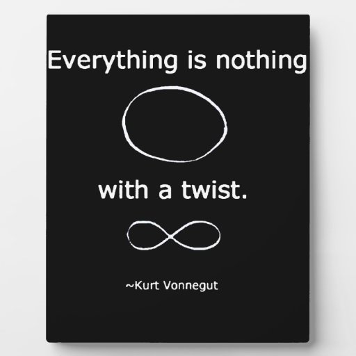Everything is Nothing with a twist solidchainwear Plaque Zazzle