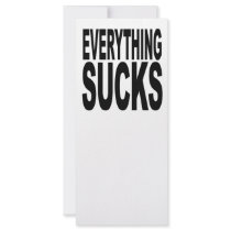 Everything Sucks rack cards