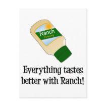 Everything Tastes Better with Ranch postcards