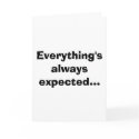 Everything's always expected... cards