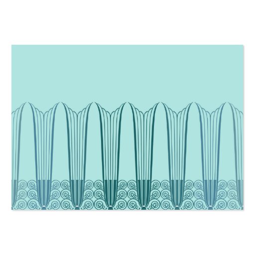 EVE'S BALCONY, Art Deco Ironwork in Aqua and Teal Business Card Templates