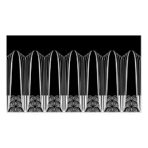 EVE'S BALCONY, Art Deco Ironwork in White on Black Business Card