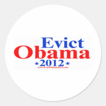 EVICT OBAMA 2012 ROUND STICKER