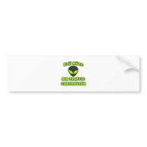 Evil Alien Air Traffic Controller Bumper Stickers
