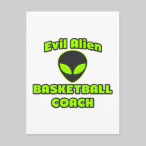 Evil Alien Basketball Coach Post Card