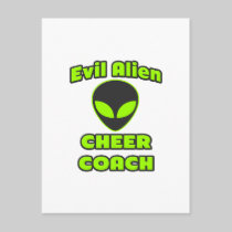 Evil Alien Cheer Coach Post Cards