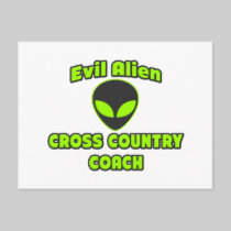 Evil Alien Cross Country Coach Postcard