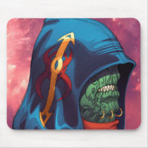alien, aliens, al rio, evil, invaders, space, ugly, stars, abduction, hoodie, blue, red, green, gold, art, illustration, Mouse pad with custom graphic design