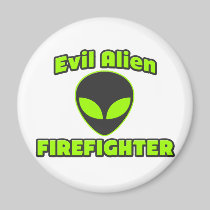 Evil Alien Firefighter Refrigerator Magnets