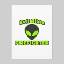 Evil Alien Firefighter Post Cards