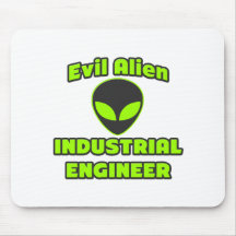 Evil Alien Industrial Engineer Mouse Pads