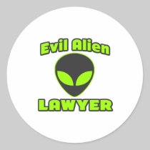 Evil Alien Lawyer Stickers