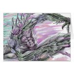 Evil Alien Monster Futuristic Sci-Fi by Al Rio Greeting Cards