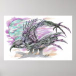 Evil Alien Monster Futuristic Sci-Fi by Al Rio Print