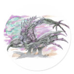 Evil Alien Monster Futuristic Sci-Fi by Al Rio Stickers