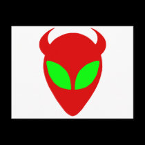 Evil Alien postcards