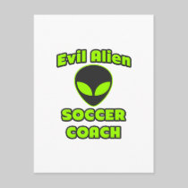 Evil Alien Soccer Coach Post Card