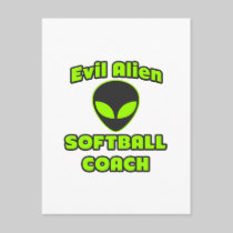 Evil Alien Softball Coach Postcards