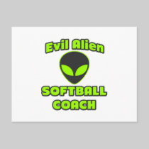 Evil Alien Softball Coach Postcards