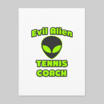 Evil Alien Tennis Coach Postcard
