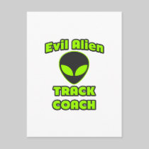 Evil Alien Track Coach Postcards