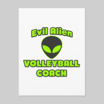 Evil Alien Volleyball Coach Post Card
