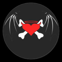 Evil Angel Heart stickers