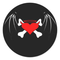 Evil Angel Heart stickers by psychokiller138 Evil Angel Heart stickers