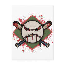 Evil Ball & Cross Bats postcards
