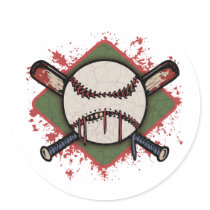 Evil Ball & Cross Bats stickers by kbilltv Evil Ball & Cross Bats stickers