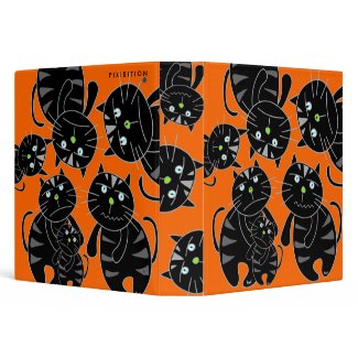 Evil Black Cat Halloween Binder binder