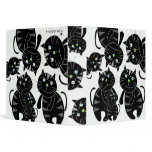 Evil Black Cat White Binder