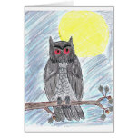 Evil Black Owl Greeting Card Evil Black Owl Greeting Card