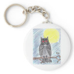 Evil Black Owl Key Chains